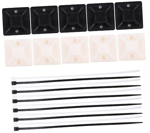 UPKOCH Selbstklebende Kabelbinderhalterung 25x25mm Kabelhalter Für Kabelmanagement Flexibel Und Rückstandsfrei Entfernbar Geeignet Für Schreibtisch Und Led Kabel