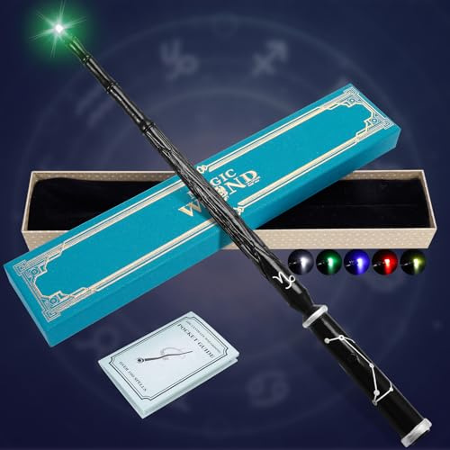 WizWonders Light Up Wizard Magic Wand with 5 Light Colors, Rechargeable Illuminating Constellation Wands for Kids Witch Cosplay Party Favors, Capricorn