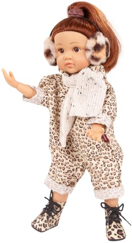 Götz Little Kidz Total Tiger 2411240 Poupée debout multi-articulation de 36 cm avec cheveux marron et yeux bruns – Lot de 6