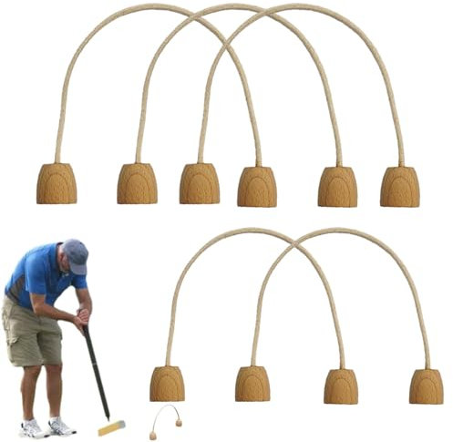 Generisch Krocket-Wickets Heavy Duty - 5-teiliges Spieler-Krocket-Wickets-Set - 7,08 x 5,9 Zoll großes Spieler-Krocket-Wickets-Set, Familien-Rasenspiel für Teenager