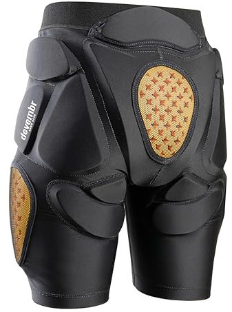 devembr Schützende gepolsterte Shorts, Butt Pads Snowboarden für Damen, Herren – Stoßdämpfung Kissen Schutz, Kältebeständigkeit für Skate Ski – S