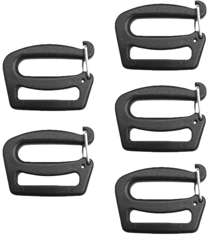 JEYORZY 5 Pcs Verstellbare Schnallen Gurtband, Kunststoff Schnallen, Stegschnalle Klemmschnalle für Rucksack Koffer Gepäck Gurt Rucksack Reparatur Werkzeuge