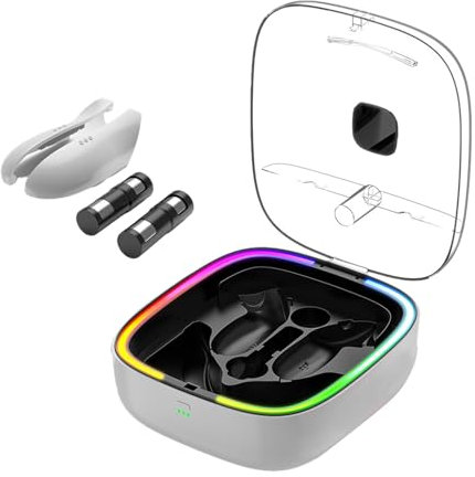 Fazvncv Base de carga portátil para gafas y controladores de realidad virtual, conveniente fuente de alimentación para un tiempo de juego prolongado