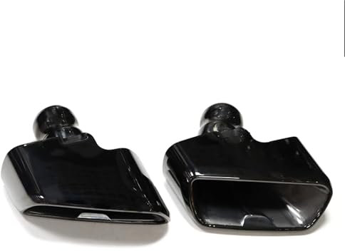 SQOFJGIGN Terminale di Scarico per BMW per G30 G31 525i 530i 540i 2018-2023 di Scarico in Acciaio Inossidabile Punta Silenziatore Auto Tubo di Scarico Finale Tubo di Scarico Auto(Nero)