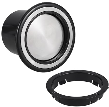MUSISALY Portabicchieri Automatico Alzabile in Plastica Nero Diametro Installazione 8cm, Facile da Pulire e Anti-spill, per Auto e Barca come Supporto da Tavolo Salvaspazio