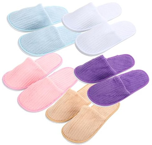 VERDANVERSE 10 paia Ciabatte Casa in Pile Spesse Antiscivolo Lavabili per Ospiti per Inverno Interni Colori Misti