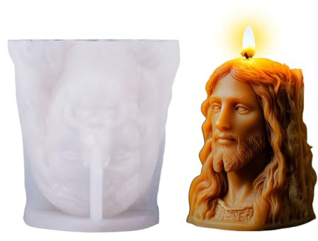 Molde religioso de silicona, molde 3D para velas de la Virgen María/Jesús, molde de resina epoxi para decoración del hogar y elaboración de velas, pasteles y jabón