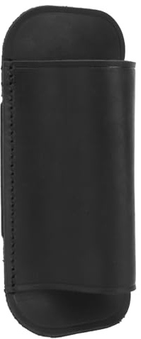Generic Gürtel Leder Messerscheide Praktischer Hüfttaschenhalter Zum Wandern – Crazy Horse Material (Black)