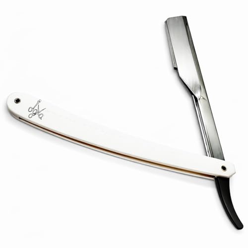 Navaja de Barbero Profesional para Afeitar Hombres Joya – Cuchilla Clásica Alemana de Alta Precisión – Ligera, Ergonómica y Duradera – Afeitado Tradicional de Peluquería y Barbería