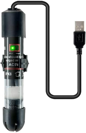 kinrguiyuez Aquarium Heizer,10W Präzise Temperaturregelung,USB Mini Heizung Für Aquarium - Für Schildkröten Betta Koi Wohnzimmer Schlafzimmer Arbeitszimmer Wohnung Studentenwohnheim