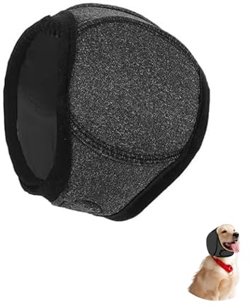 Yuannee Dog Snood Swim Ear Protectors,Grey Comfort Dog Snood Ear Protector Waterproof Adjustable Dogs Ears Muffs Noise Protection for Anxiety Thunder Fireworks Bath Grooming for Small Medium Dogs(S)