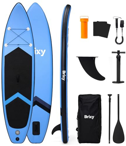 Brixy SUP Board – Aufblasbares Paddle Board – Komplettset – 305 cm – Max. 150 kg – Blau