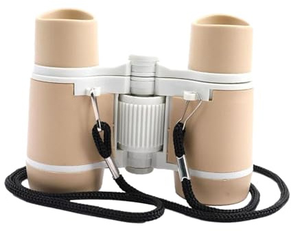 TUXCAXI Binoculares para niños con lupa 4x30. Aventuras al aire libre y actividades educativas. Observación de aves fácil. Binoculares compactos para, Café Negro, 8.8 x 11 x 4 cm