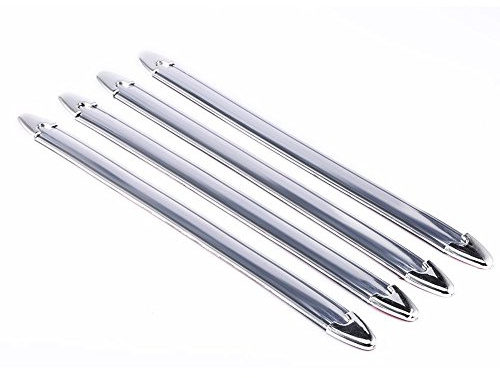 Tbest Universale paraurti Anteriore Auto Protezione Argento Cromato Auto paraurti Anteriore Posteriore Protezione parafango Adesivo AntiGraffio Accessori Sostituzione per Auto
