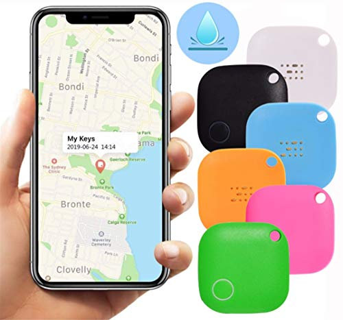Auoeer Key Finder, Mini Bluetooth Tracker Devices, Anti-lost Chip, GPS Remote Controls, Item Finder Smart Tracker, Phone Locator, Pet Tracker. (Color : Black, Size : 5 Pcs)