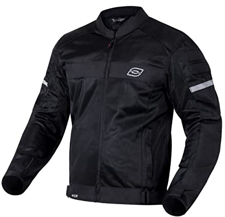 OZONE MOTO Dart Motorradjacke Herren | Textil | Ellbogen und Schulterprotektoren | Reflektierende Elemente | Mesh-Einsätze | 4 Taschen | Größen bis 10XL