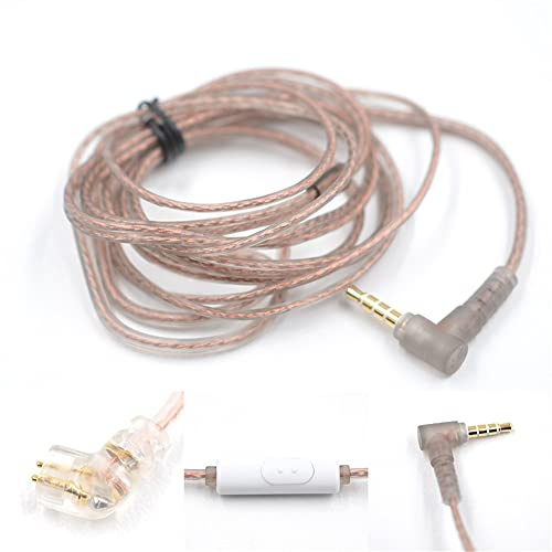 Yinyoo Cable de repuesto para auriculares con micrófono CPIN para ZSN/ZS10 Pro/AS16/AS12/ZSX/ZAX/ASF/ASX/DQ6/AST/ZAS/EDX Pro/ZEX (Cpins con micrófono, negro)