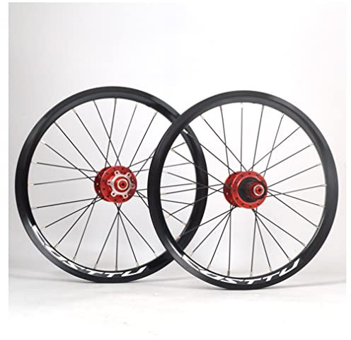 Generic Faltrad Laufradsatz 16''/349/18''/20''/451 Scheibenbremsräder Doppelwandfelgen Schnellspanner 24H Carbon Nabe 100/135mm Für 7/8/9