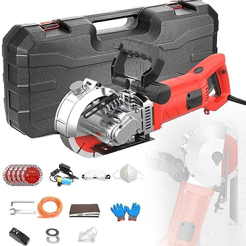 TAHALI Wall Chaser Concrete Cutter Wall Grooving Cutting Machine Chaser Electric Wall Chaser Cutting Machine Wall Grooving Cutter With Infrared Sighting Line