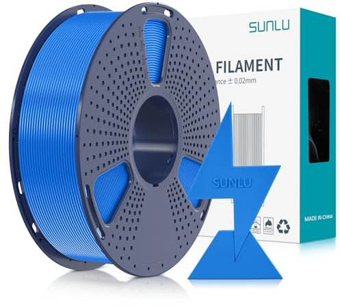 SUNLU PLA Filament Schnell Drucken 1.75mm, 3D Drucker PLA Filament mit Hoher Fließfähigkeit, Entwickelt für schnelles 3D Drucken, Rapid HS-PLA, Maßgenauigkeit +/- 0.02mm, 1KG Spule Blau