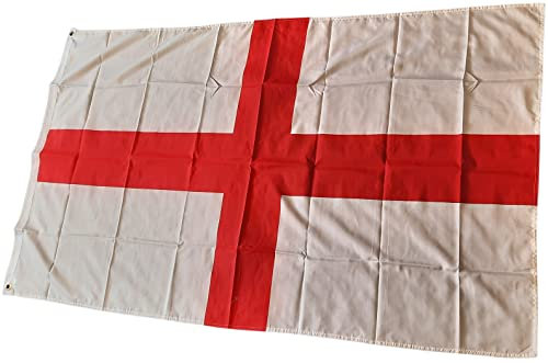 NWFlags England St George Flag 5ft x 3ft 75d Premium Polyester Suitable For Flagpoles | Strong Polyester 5x3 foot material flag with Eyelets