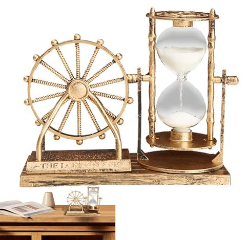 Vintage Riesenrad Sanduhr, Sanduhr Retro, Retro Riesenrad Figur Sanduhr Timer, Sanduhr-Autostatue für Autodekoration