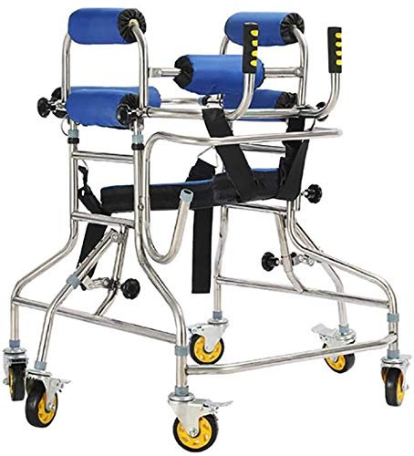 ZDLHGYBS Gehgestell, Gehwagen für Senioren, Gehhilfe mit 6 Rädern, 360° drehbare Rolle und Achselstütze, Armlehne, Stehhilfe, Gehhilfe, Standgestell mit Sitz, Radhöhenverstellung