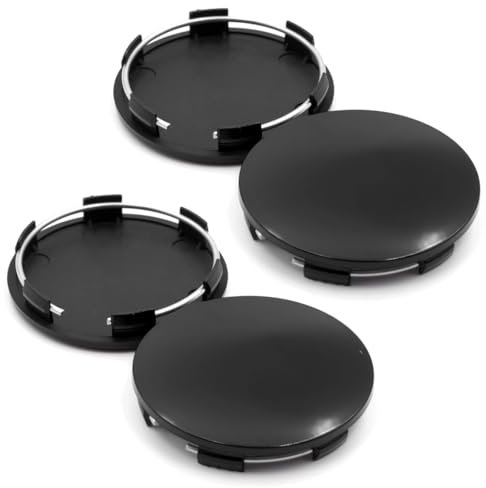 4 Piezas Coche Rueda Centro Tapas, Tapacubos Universales, AntióXido Llanta Rueda Cubre Embellecedor Insignia, Tapas centrales de Cubo Universales, para Llantas Buje Tapas(60 mm OD, 56 mm ID)