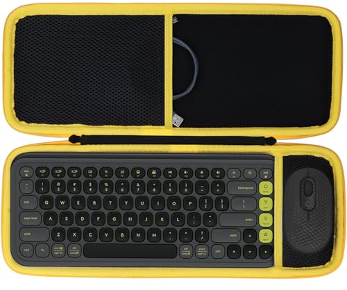 Lebakort ﻿Duro Viaggio Caso Custodia per Logitech POP ICON COMBO Kit Mouse e Tastiera Bluetooth (Grafite)
