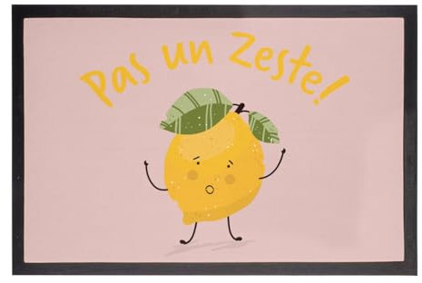 Fabulous Zerbino rosa – Pas Un Zeste Carignon Umorismo Gioco di Parola Limone – Dimensioni: 75 x 50 cm