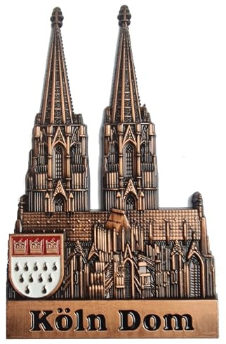 Kühlschrankmagnet Köln Dom 3D - Kölner Dom - Magnet Souvenir (Bronze)