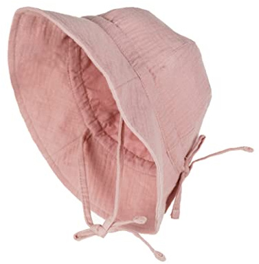 Petinard Label Musselin Sommerhut mit Nackenschutz, UV-Schutz (UPF 50+) für Babys und Kinder, Fischerhut (DE/NL/SE/PL, Numerisch, 46)