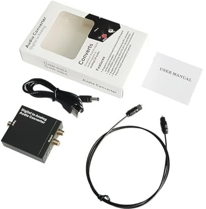 Adattatore convertitore digitale trasformato ottico e coassiale analogico stereo -3 5 mm uscita con cavo di alimentazione USB