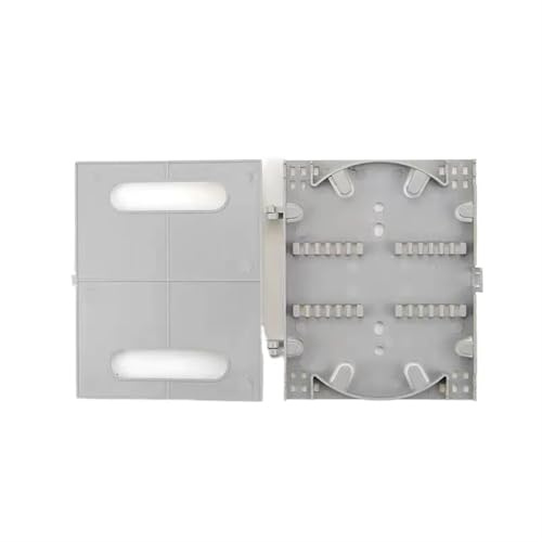ZHANGGH 10pcs 12 Core Mini Fiber Tray for Optical Cable Terminal Box, Small Disk FTTH Splitter Box(12 Cores Grey Box)