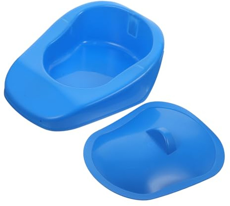Holibanna Bettpfanne Mit Deckel Aus Dickem Kunststoff Sturzfest Und Konturiert Für Ältere Menschen Schwangere Und Bettlägerige Patienten Geeignet