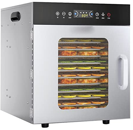 SRFTT Essiccatore Automatico per Frutta a 10 Strati, essiccatore per Frutta secca, essiccatore per Alimenti, essiccatore per Verdure, essiccatore per Fiori, essiccatore per Uso Domestico Commerciale