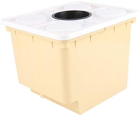 AKOOSY Soilless Cultivation Barrel Greenhouse Hydroponic Vegetable Fruit Planting Bucket Lid and Basket, Plastic Plant Growth Basket for Home Garden Nursery