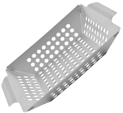 ROMISBABA Vassoio Per Acciaio Inossidabile Comodo Per Barbecue Resistente All Usura Doppia Maniglia Per Uso Domestico e Professionale