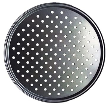 Zpengtai Plato Pizza Utensilios For Hornear Acero For Hornear Bandeja Antiadherente For Hornear Pizza,Bandeja De Malla Plato Redondo Hondo Bandeja bandejas(26CM)