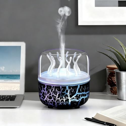 Demiawaking Jellyfish Humidifier Diffuser, 280ml Essential Oil Diffuser with Remote, 7 Colors LED Light, Suitable for Car, Travel, Bedroom, Office and Other Places, Auto-Off (Black)