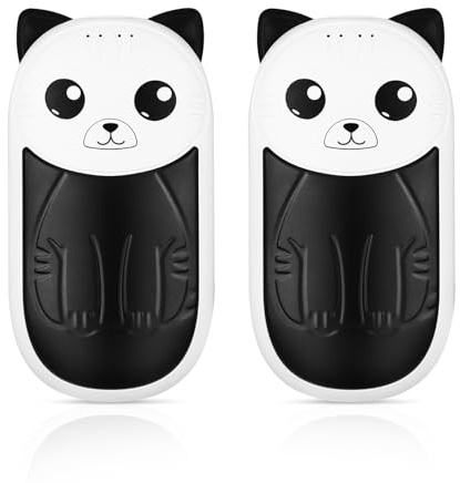 Nixovo 2 Pièces Chauffe Main Rechargeable,Chauffe-Mains magnétique Portable avec 4 Modes de Chauffage réglables,Batterie 6000 mAh,Chasse Extérieur Intérieur Travail,Camping,randonnée