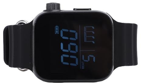PUSOKEI Vibrierende Metronomuhr, Einstellbar 40–240 BPM, Umschaltbarer Sportmodus, Tragbares Digitales Beat-Tempo-Metronom für Instrumental-Anfänger, Musiker, Trainierende