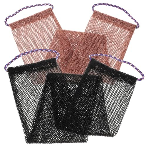 Cabilock Lot de 2 Filets de Bain Exfoliants Africains 2 Pièces Maille Respirante Exfoliant Corporel Pratique pour Bain et Massage du Dos Nettoyage Doux Peau Sensible Soins Personnels