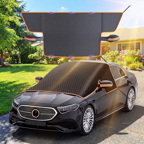 Autoscheiben Sonnenschutz Frontscheibe, Sonnenschutz Abdeckung, mit Reflektierenden, Abdeckung Auto Frontscheibe Sommer, Sonne UV Staub Wasserbeständig – 253 x 150 cm