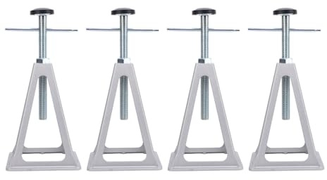 MasYosh Gato estabilizador para autocaravana, 4 unidades, altura ajustable de 28 a 44 cm, 2,7 T máx. capacidad de carga, engranaje de elevación de husillo de aleación de aluminio, estabilizadores de