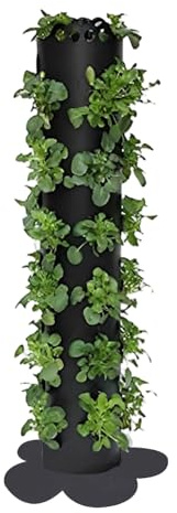 Jardinera Vertical - Torre De Maceta De Pie De 31,4 Pulgadas | Columna De Jardín Hueca, Soporte para Plantas De Gran Capacidad, De Jardinería Vertical Al Aire Libre Que Ahorra Espacio, Porche,