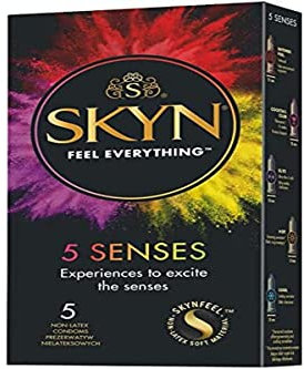 SKYN 5 Senses Condoms Mix Latex Sensoprene Condoms - 5 Pack
