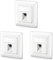 deleyCON CAT6a Jeu de Prises Réseau Keystone Encastré - Module Keystone Boîtier Métallique Blindé STP - Prise de Données RJ45 Jack - Câble Réseau