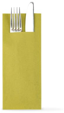 Sovie HORECA Besteckserviette Pub in KIWI aus Linclass Airlaid, 40 x 33cm, 1/8 Falz, 75 Stück – Edle Stoffoptik, reißfest und saugfähig, ideal für Gastronomie & Events