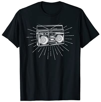Retro Vintage 80er Jahre Boom Box Ghetto Blaster Radio Stack T-Shirt